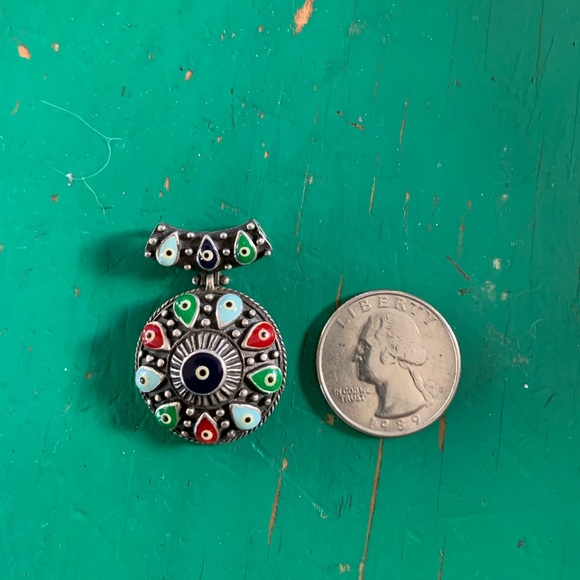 Evil Eye Sterling Pendant (Chain not included) - Picture 1 of 5